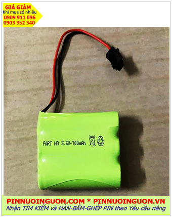 Pin sạc NiMh 3.6v-2/3AA 700mAh, Pin điện thoại bàn không dây Vtech 3.6v-2/3AA 700mAh